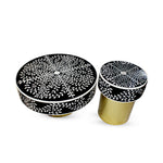 Handmade Wooden Resin Inlay Modern Pattern Center and Bedside/Side Table