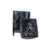 Handmade vintage black bamboo laundry basket