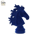 Horse Head  Blue Velvet Finish sculpture