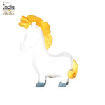 Horse Statue White Geometric Decor