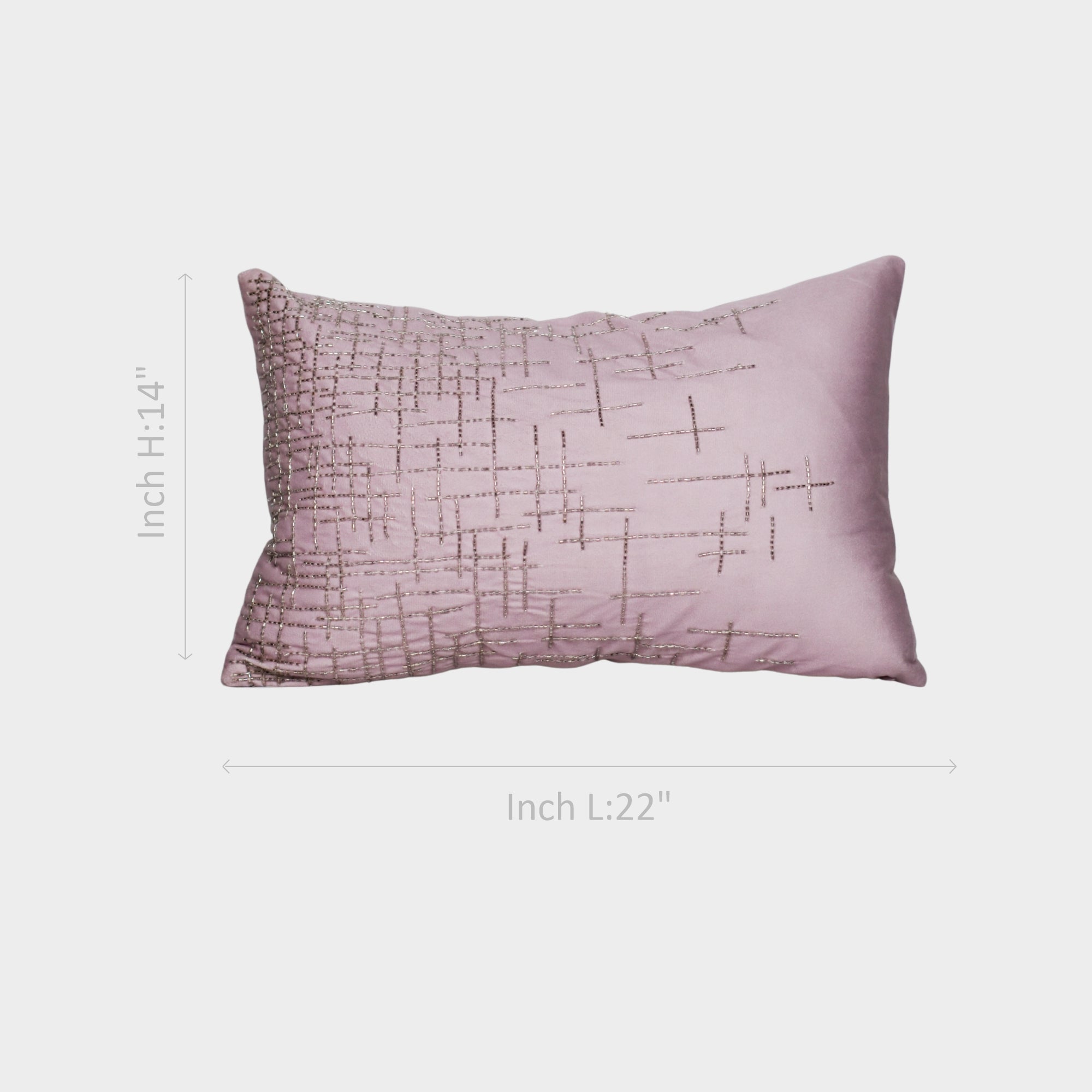 Lavender Cushion Cover with Subtle Embroidered Detailing.