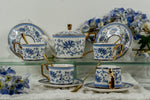 Luxury Blue Floral Tea Set Crockery