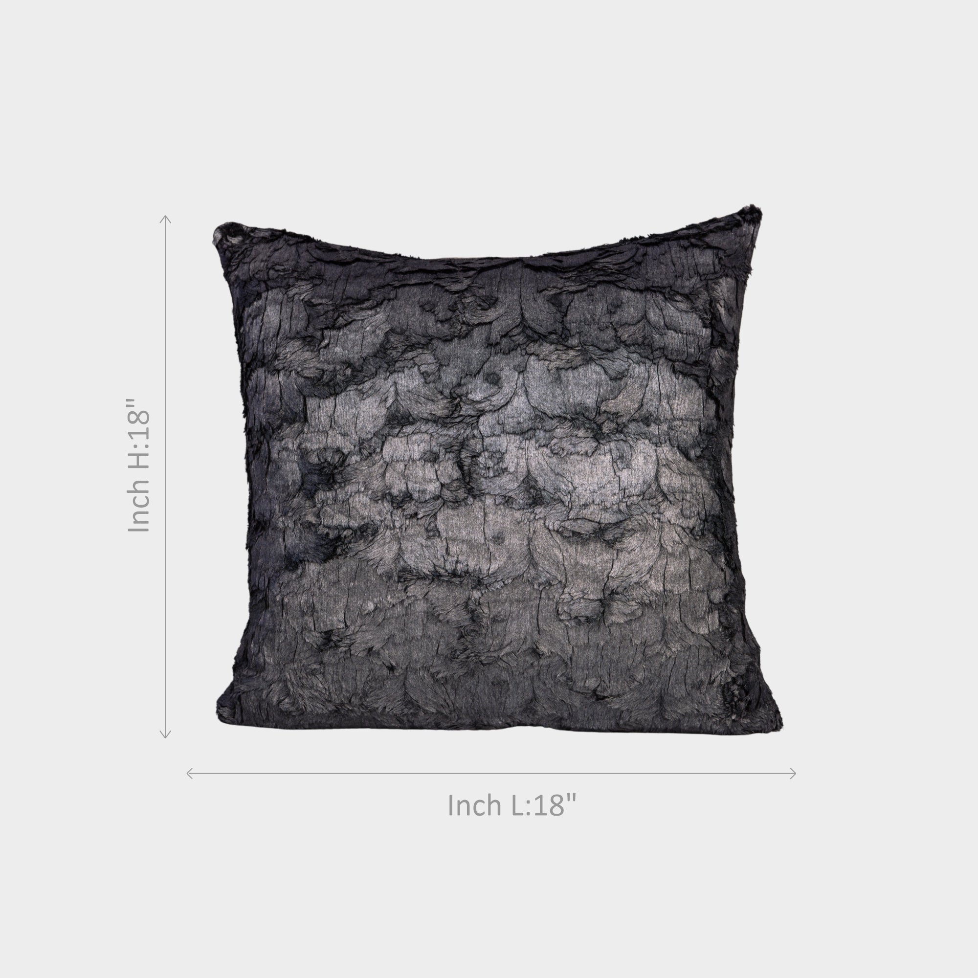Luxury Grey Textured Cushion Cover. 