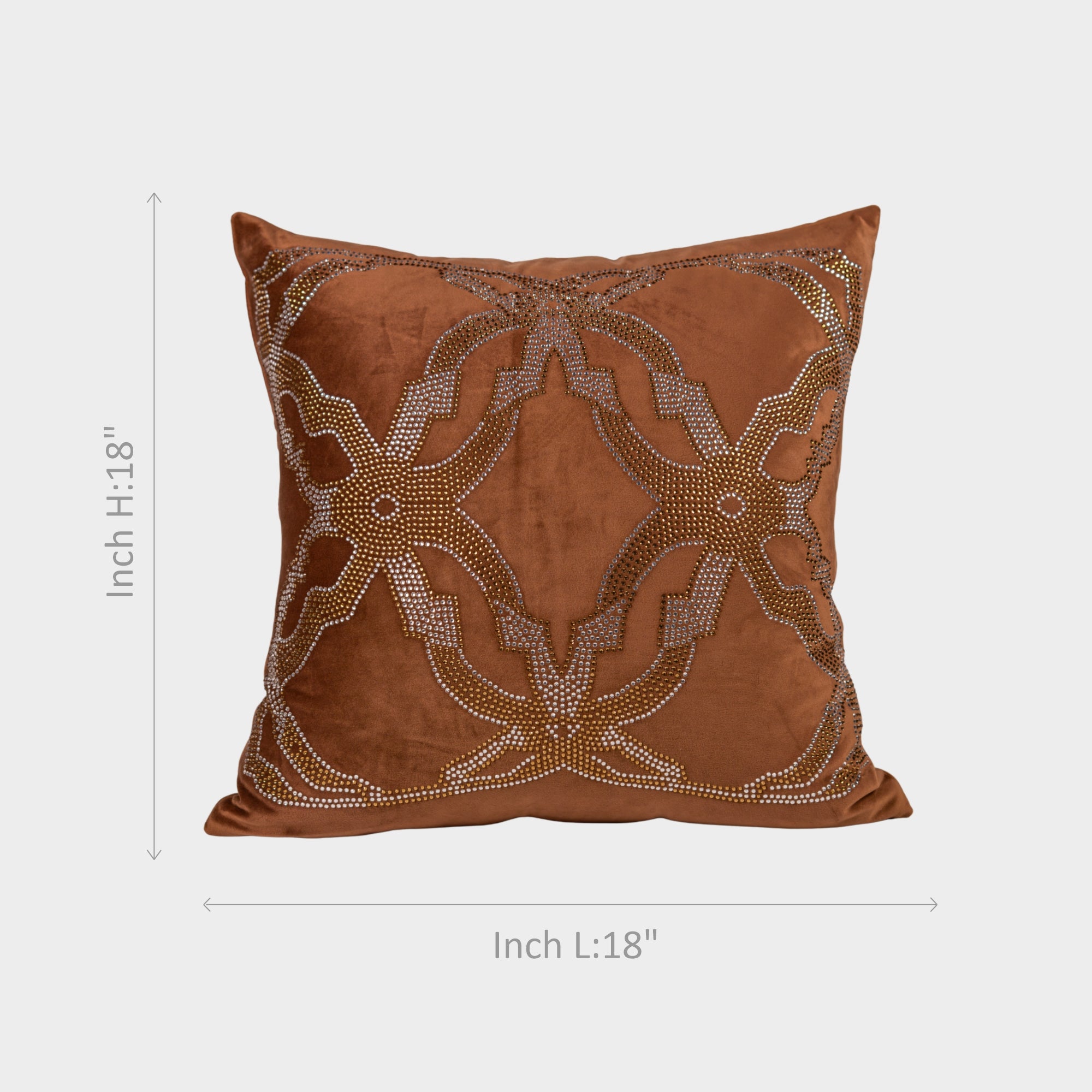 Luxury Studded Pattern Cushion Cover