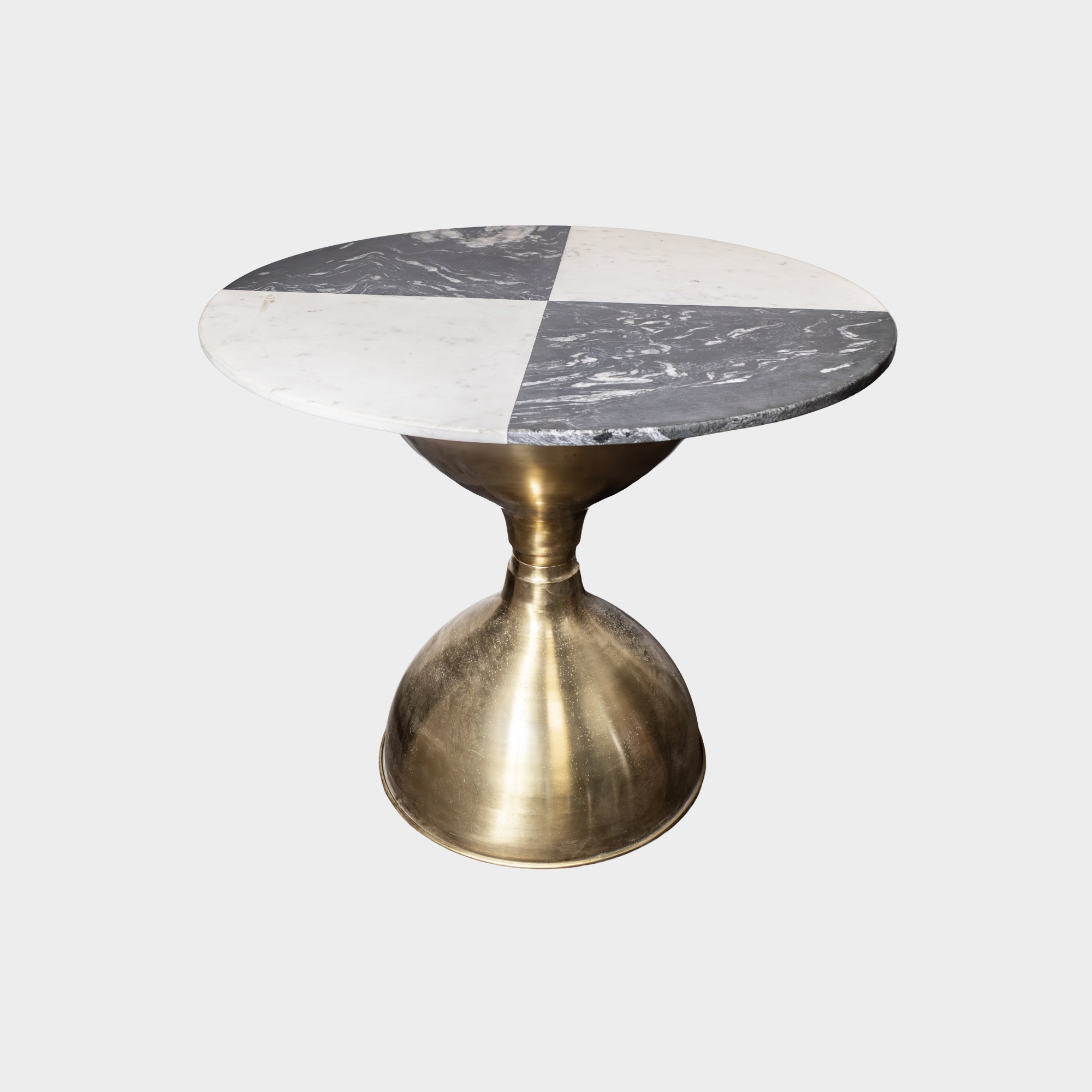 Marble Top Side Table with Metal Base..