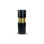 Medium Standing Urn with blend of black and gold metal.