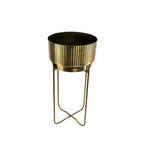 Metal Fluted Planter.