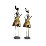 Metal Hawaiian Musician Lady Table Decor