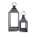 Modern Contemporary Matte Grey Lantern