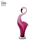 Murano Style Glass Pink Flamingo Figurine.