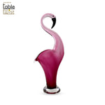 Murano Style Glass Pink Flamingo Figurine