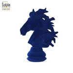 Navy blue horse head artifact