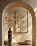 Wooden Vase with Gold Leaf Detailing