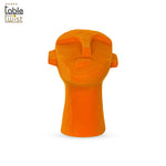 Orange Abstract Bust Face Sculpture