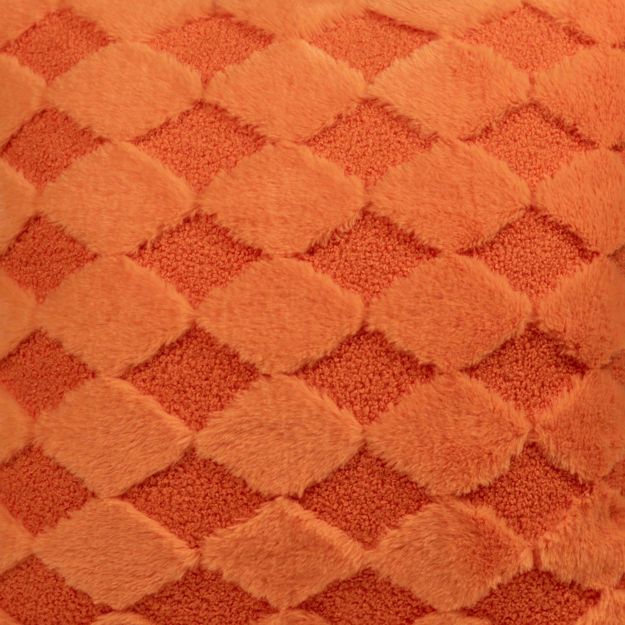 Orange Diamond Pattern Cushion Cover.