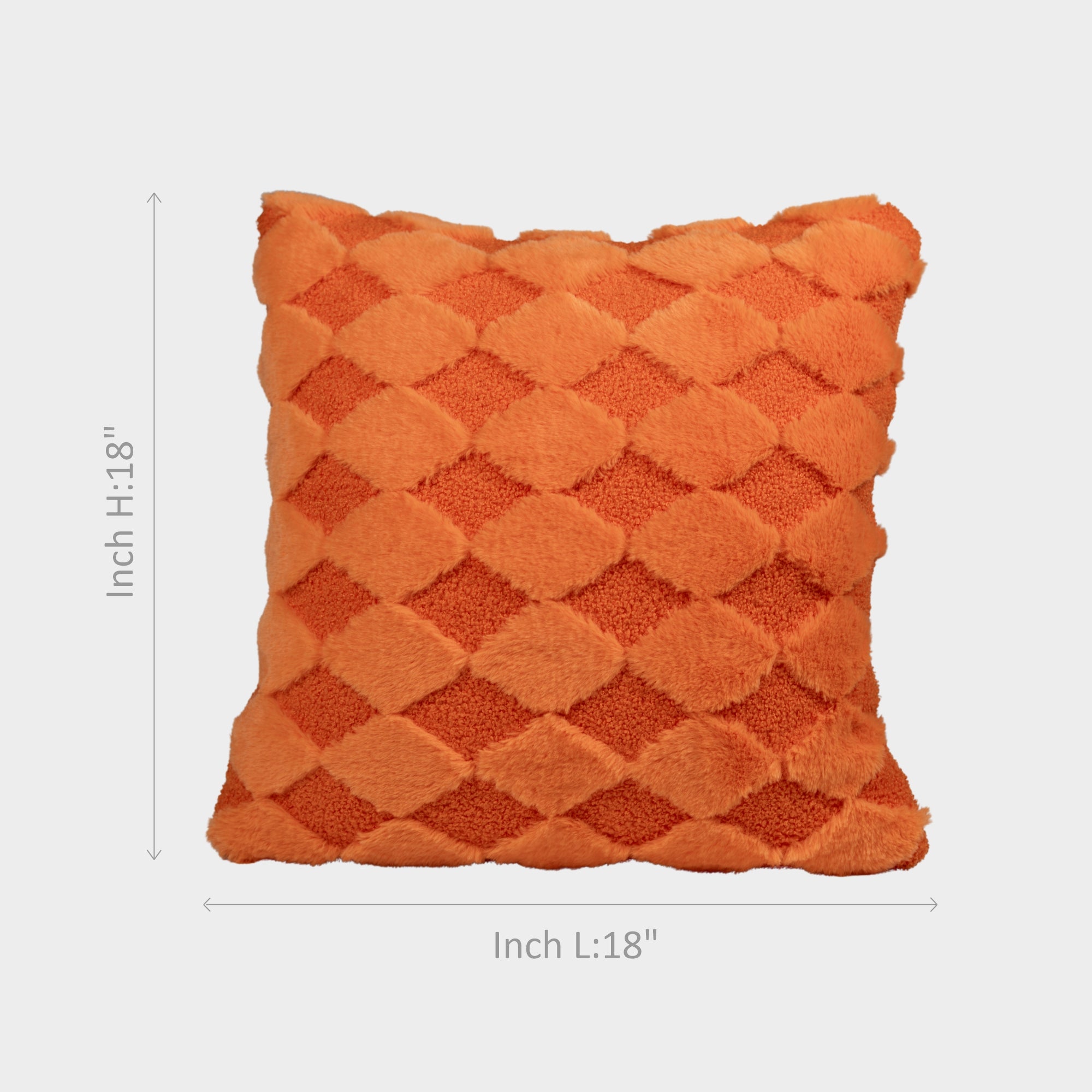 Orange Diamond Pattern Pillow Cover.