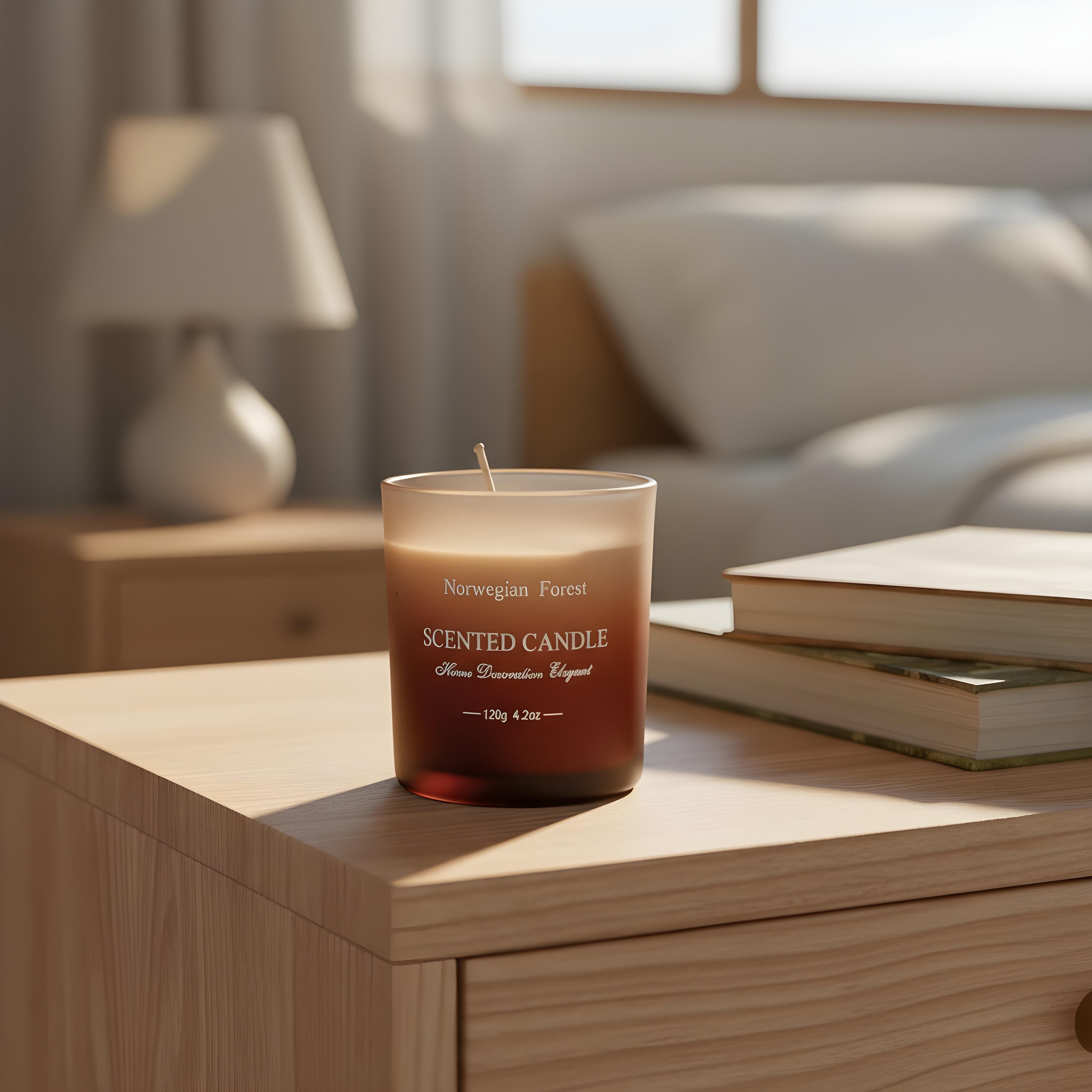 Orange LED jar candles