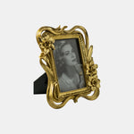 Ornate Gold Floral Resin Photo Frame.