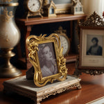 Ornate Gold Floral Resin Photo Frame