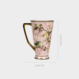 Pastel Pink Songbird Porcelain Mug.