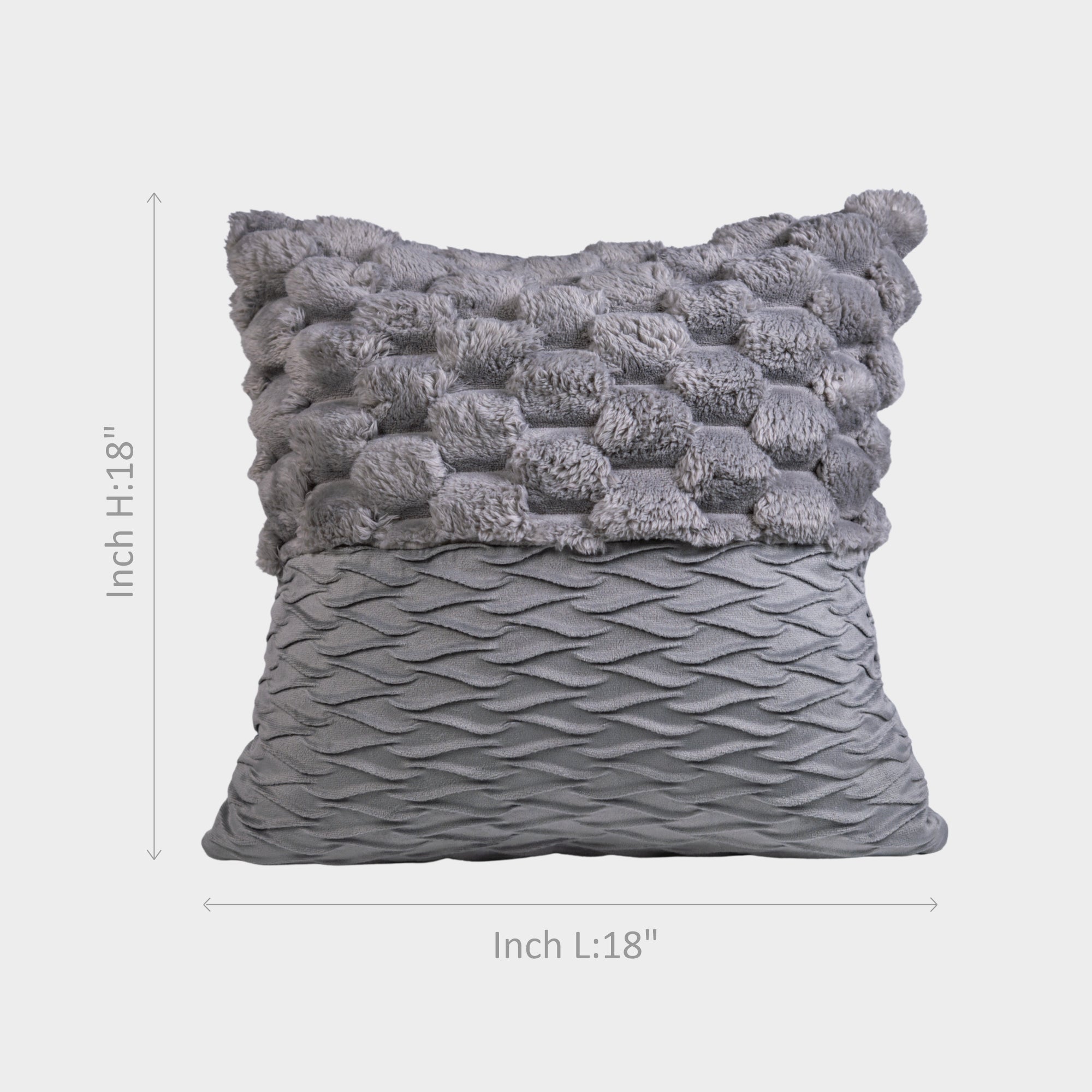 Pineapple Grid Turtle Pattern 3D Soft Plush Cushion Cover.