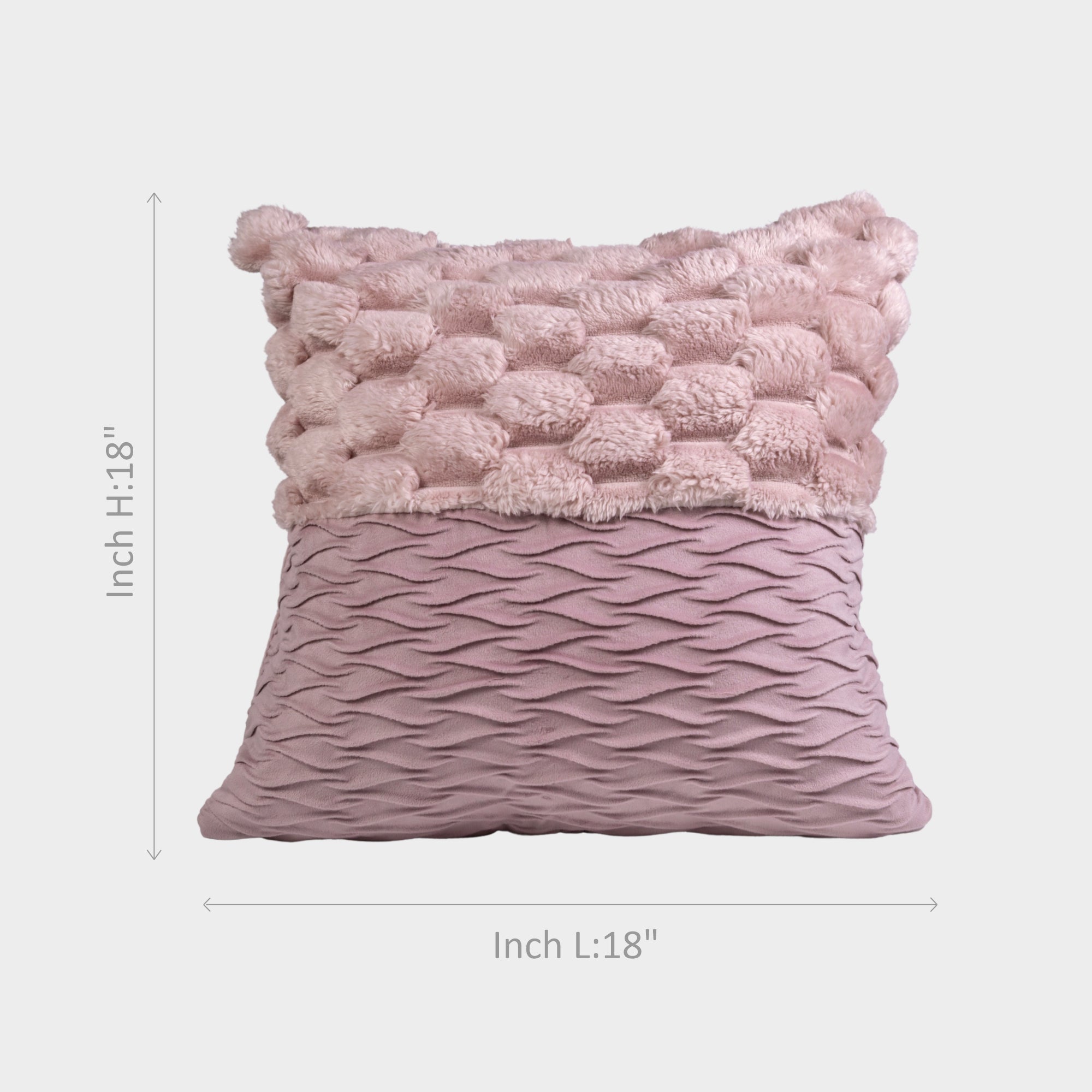 Pink 3D Plush design cushion cover.