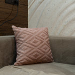 Pink Luxurious Diamond-Textured Throw Pillows