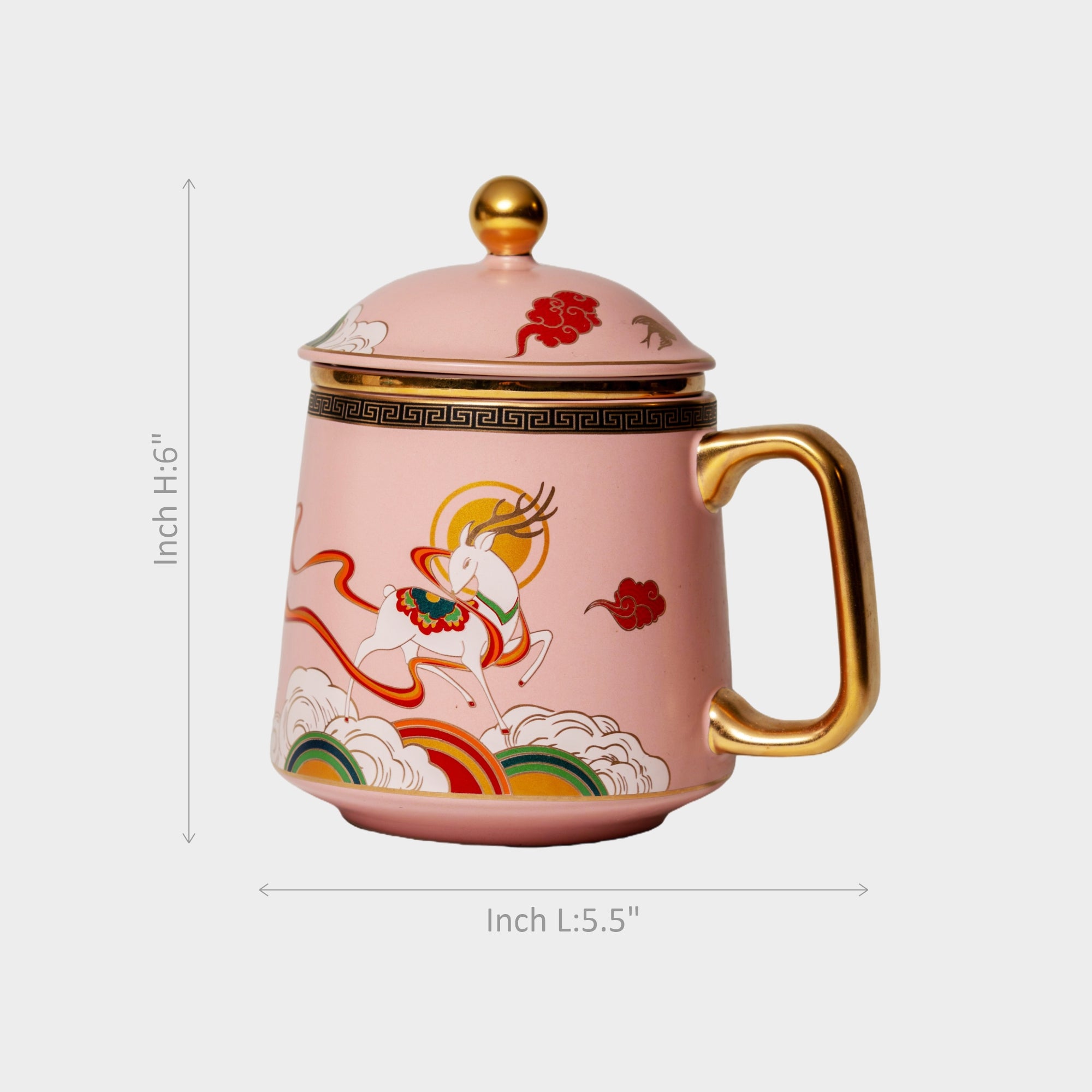 Pink Porcelain Tea Mug..
