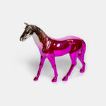 Pink Vibrant Resin Horse Figurine 