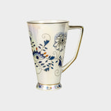 Premium Porcelain Mug with Blue Floral 