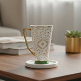 Premium Porcelain Mug with Golden Handle