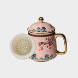 Premium Porcelain Tea Mug with Strainer.