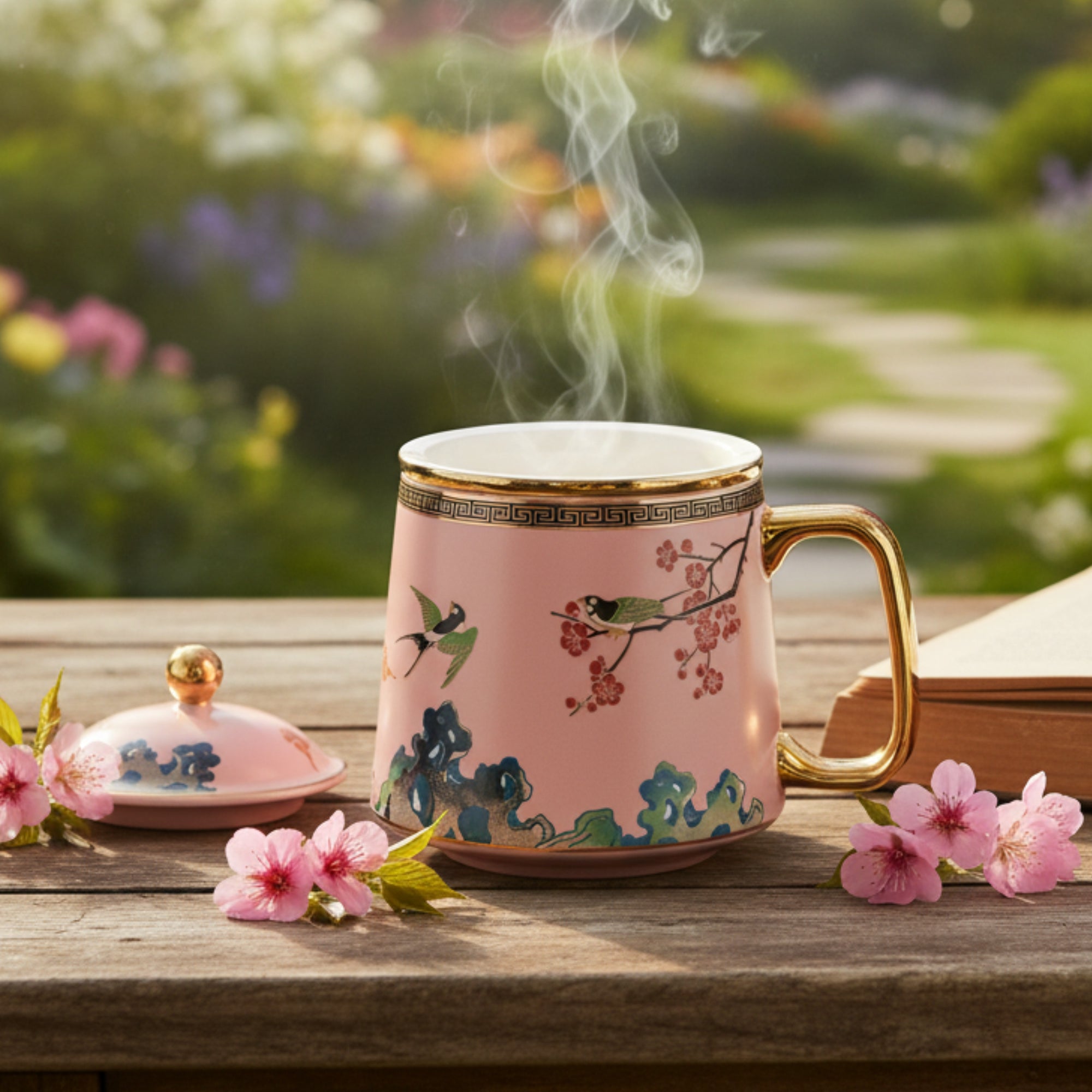 Premium Porcelain Tea Mug with Strainer