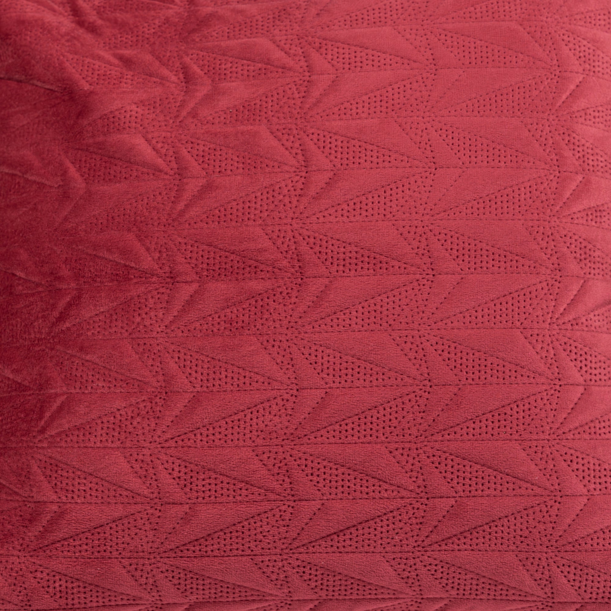 Premium Wine Red Geometric Design Cushion Cover.