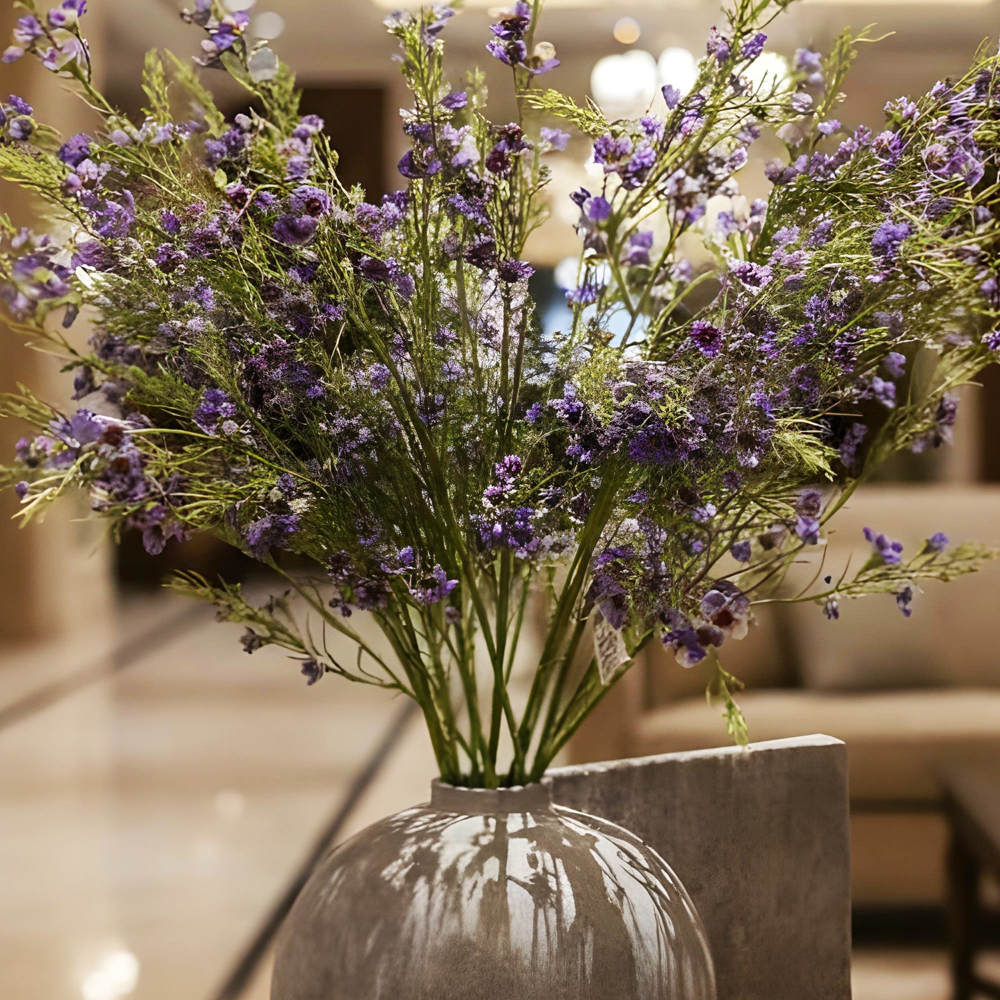 Purple Artificial Flowers for Decoration.