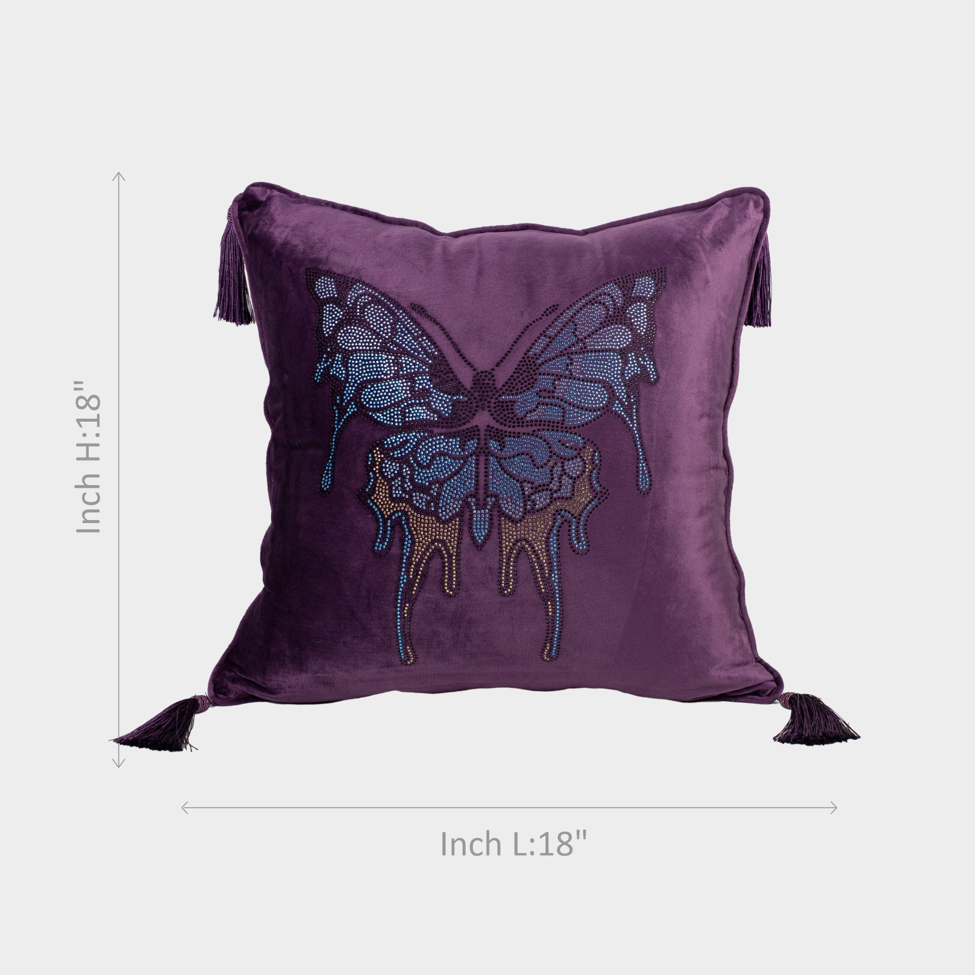 Purple  Butterfly Cushion cover