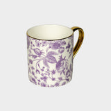 Purple Floral Porcelain Mug 