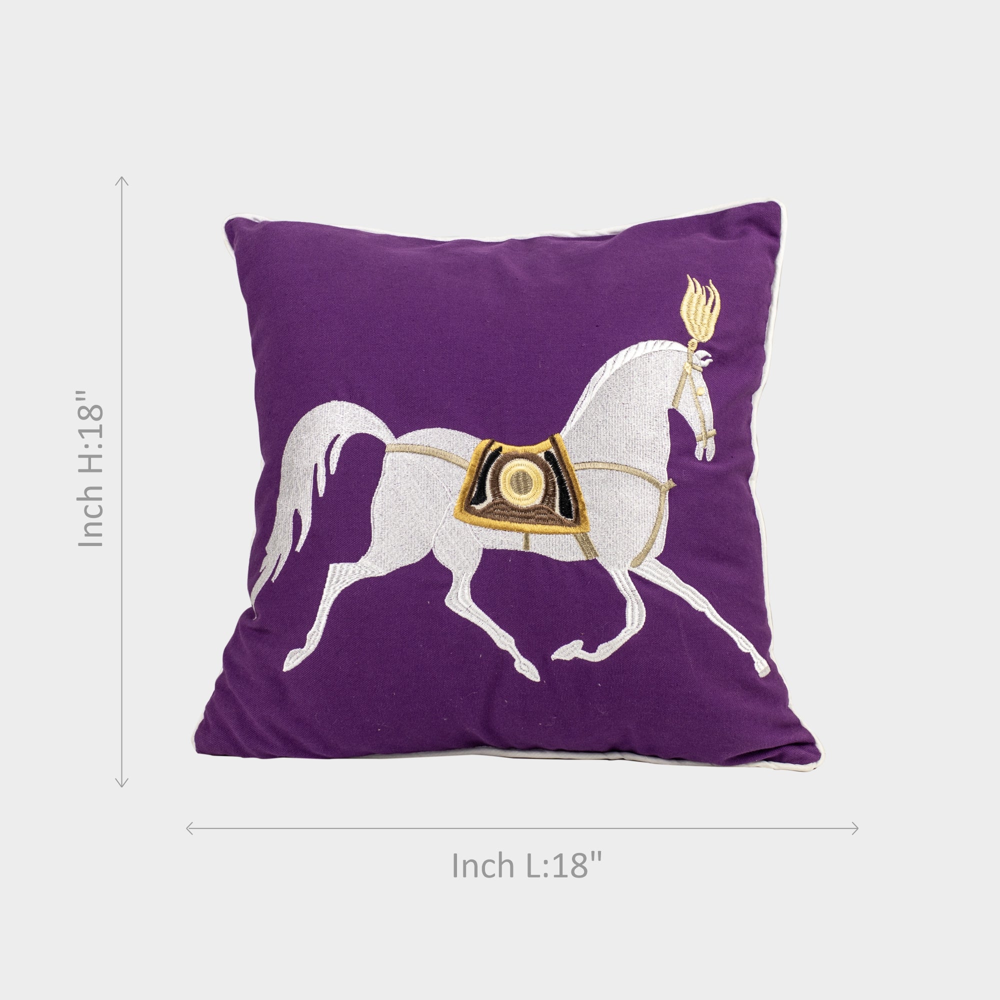 Purple Horse  Cushion Cover