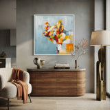 Colorful Abstract Pig Canvas Wall Art