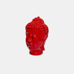 Red Buddha Head Resin Statue