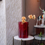 Red Glass Vase