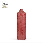 Red Metallic Pillar Candle (Big)