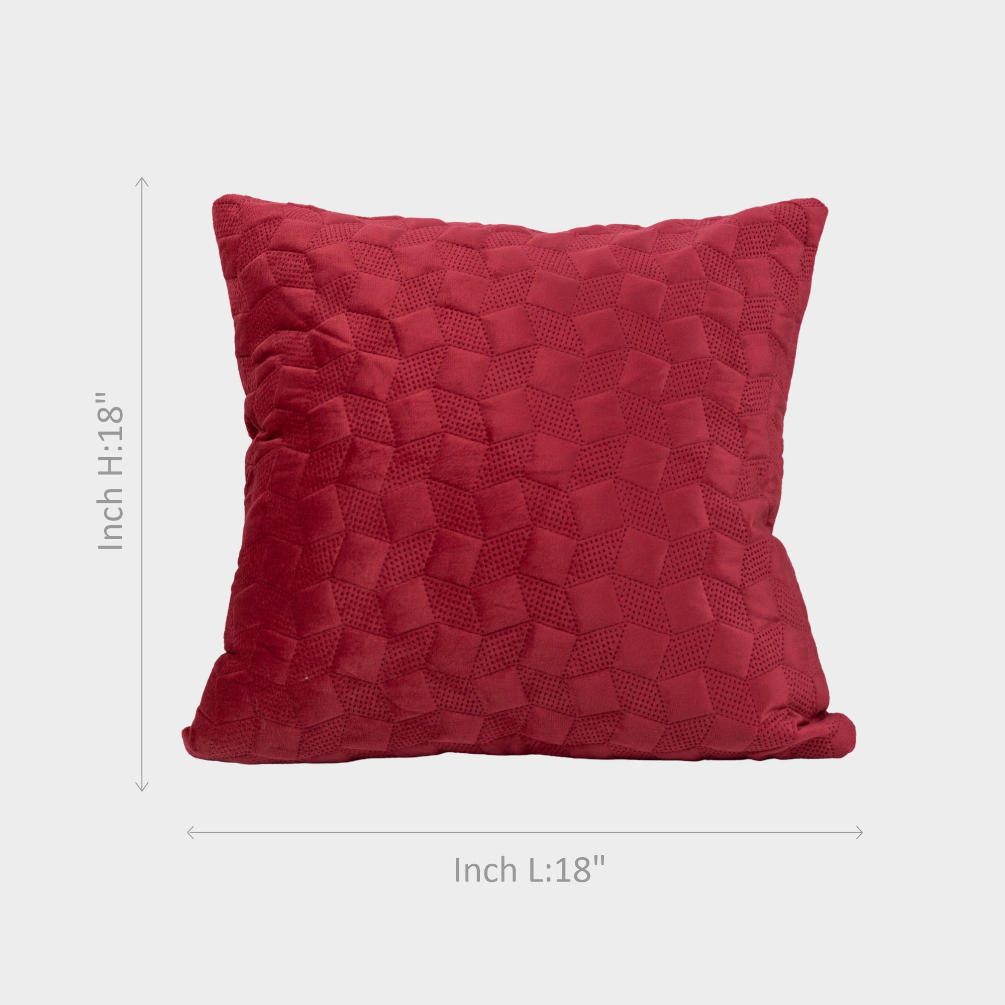  Red Textured Cushion Cover