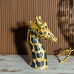 Resin Giraffe Bust Sculpture – Abstract African Wild Animal Head Statue