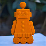 Resin Smokey Orange Robot statue