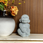 Resin with Velvet Finish Joyful Baby Chimpanzee Sculpture