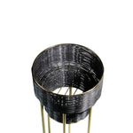  Round Cane Planters and  Gold Metal Stand