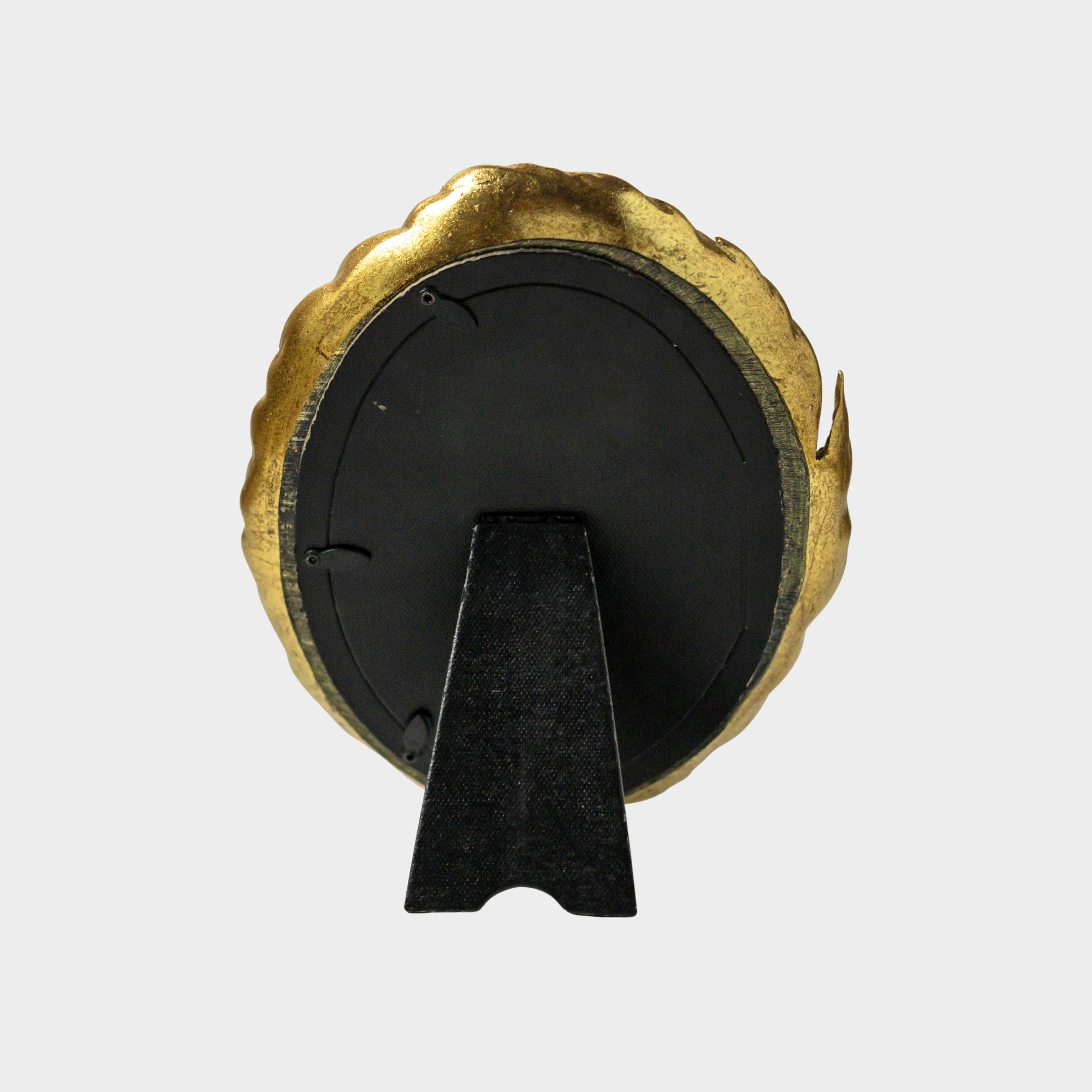 Round Gold-Leaf Resin Photo Frame.