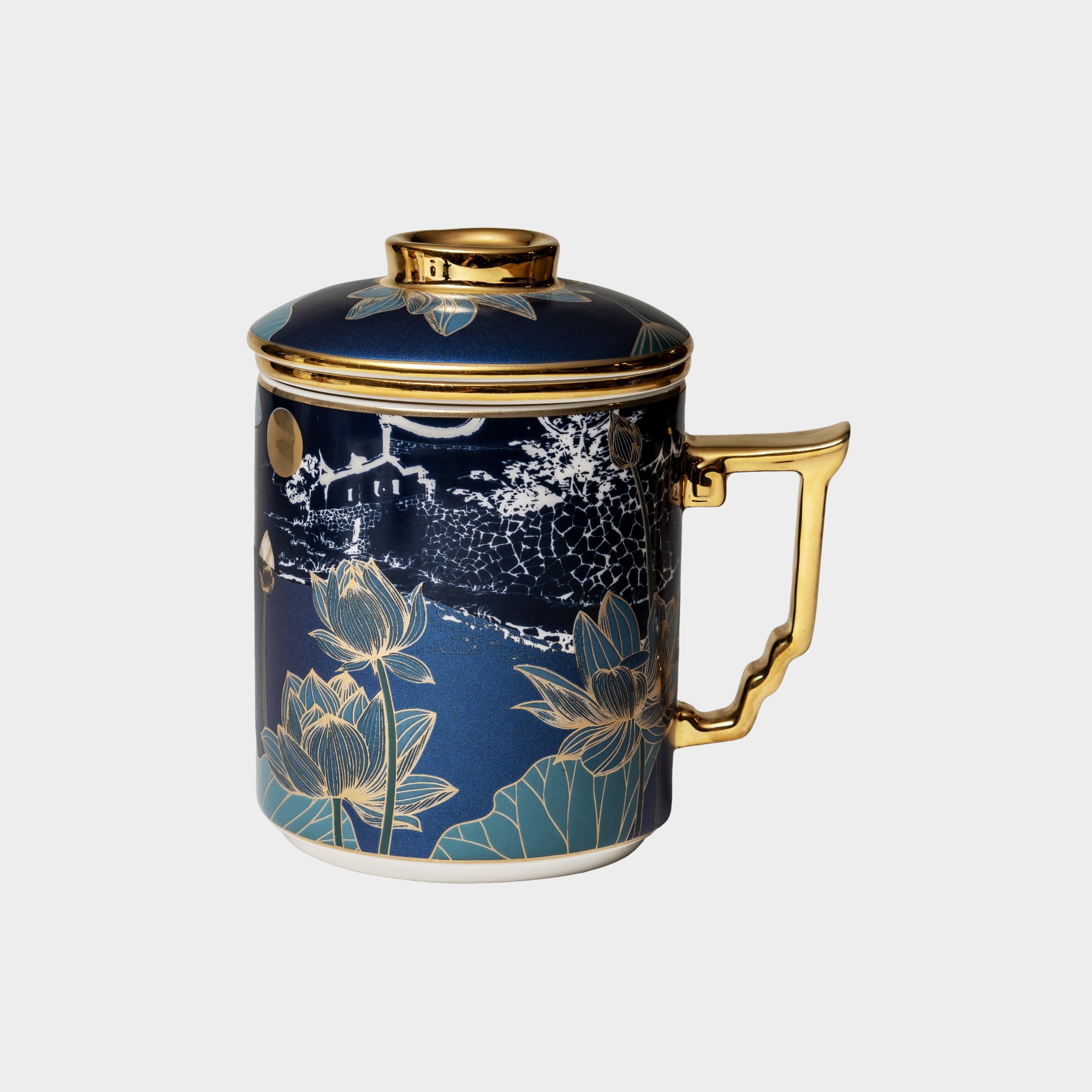 Royal Blue Porcelain Tea Mug