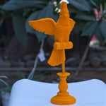 Royal Cockatoo Single Orange Velvet statue